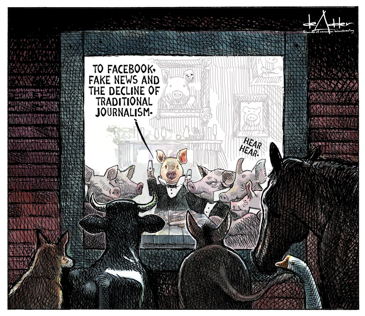 EandPCartoons's tweet photo. Michael de Adder, Friends of Canadian Broadcasting @deAdder @ElonMusk #TwitterToo https://t.co/EH2SzFNQPK