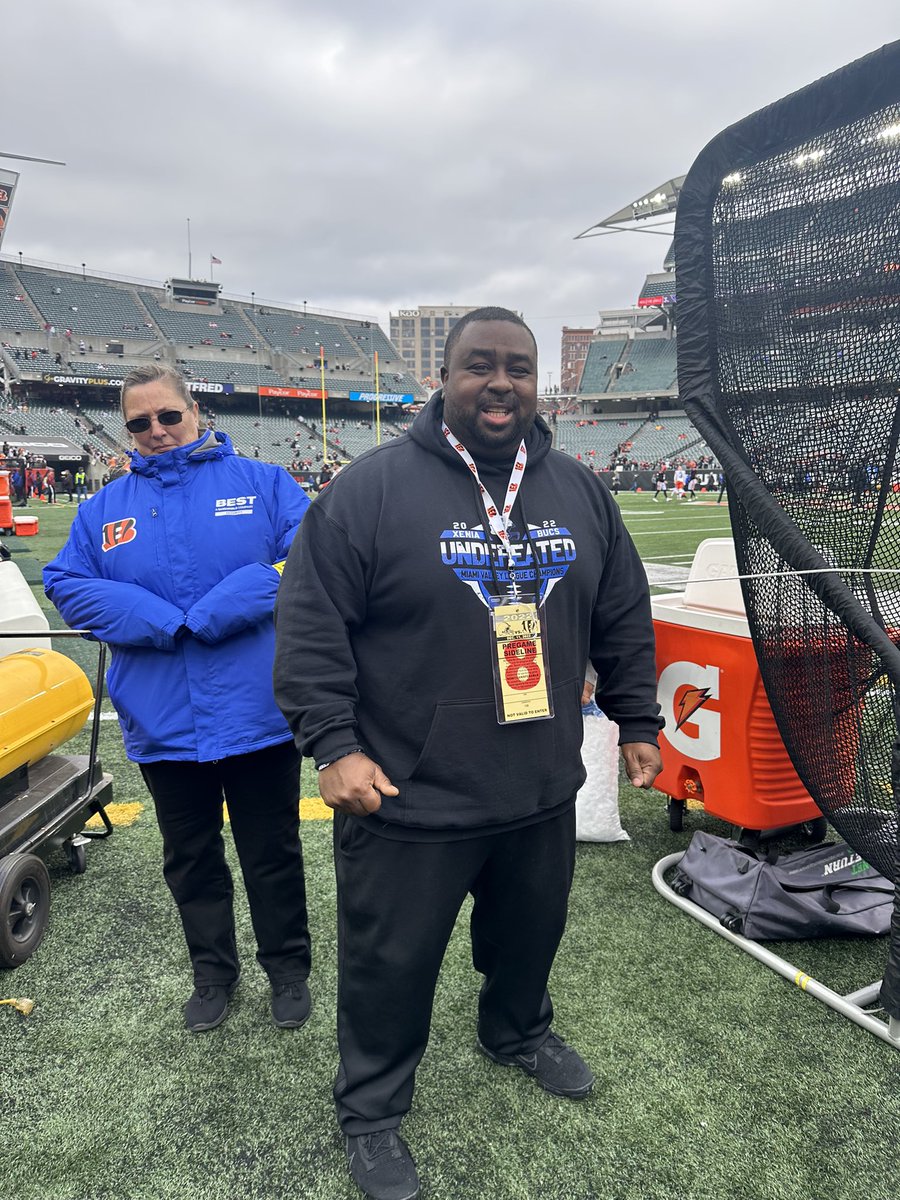 Congratulations to coach Maurice Harden!!!! The Bengals week 4 coach of the week!  Coach will be recognized on the field before todays Bengals vs Browns game! <a href="/xeniabucsfb/">Xenia Bucs Football</a>
