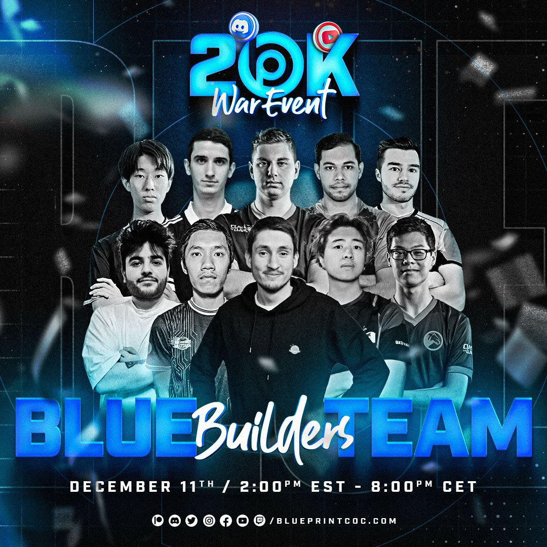 🤩┋The 20K War Roster Reveal!

🥰┋ Best Pros &amp; Best Builders of the community putting together Creative Bases &amp; Hits for YOU!

😍┋Watch your favorite Pros in action with FACECAM!

🔥Join the Party🔥
twitch.tv/lexnostg
twitch.tv/eric_onehive

⏲️LESS THAN 2 HOURS TO GO!⏲️