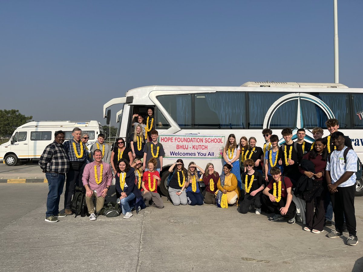 RGSIndia2018's tweet photo. We’re here in Bhuj after two planes and a bus journey. We are exhausted, well fed and ready for an exciting day at Hope Foundation school tomorrow. https://t.co/yMSDkcb1Ka