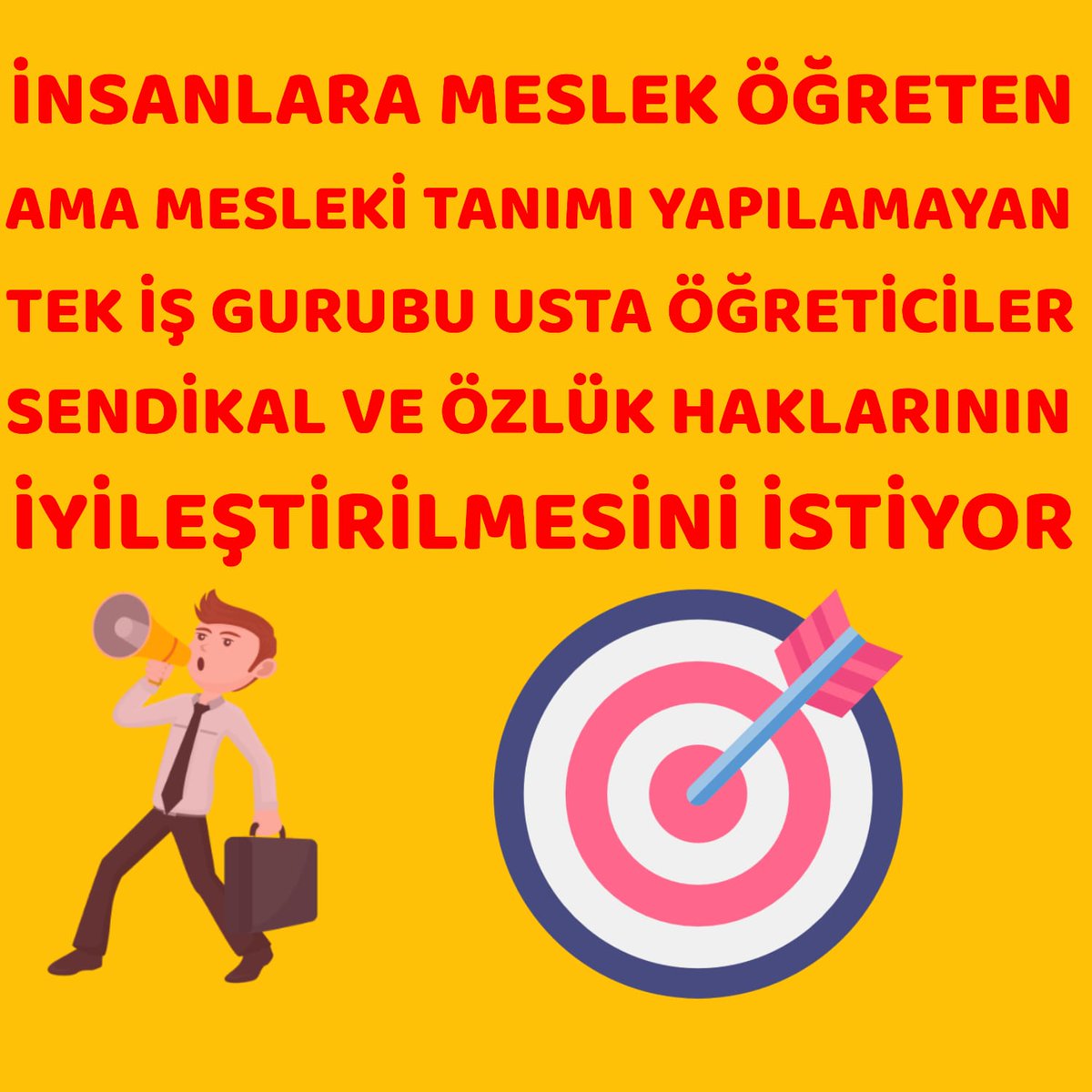 Ran6Task's tweet photo. UstaSözlşme Kadroİstyor
Usta Öğreticiler Bu ülkenin 7 den 70 e Herkese Kucak Açan Çalışanlarıdır.Ama hiçbir hakkımız yoktur .Yıllarını bu mesleğe adayan usta Öğreticilere 12Ay üzerinden sözleşmeli olarak istihdam edilmek istiyoruz.
@RTErdogan  @vedatbilgn @csgbakanligi @tcmeb https://t.co/a3znnDuFry