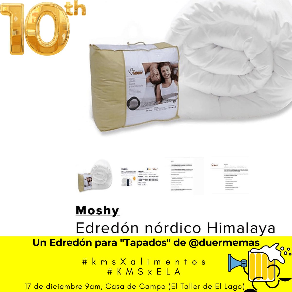 ➕SORPRESAS 📣
📆 El sábado 17 a las 9am en el Lago, celebramos 10 años
👀 a los sorteos;
✔️ <a href="/VictoryEnduranc/">Victory Endurance</a> la mejor hidratación y recovery 5️⃣ packs 🥰
✔️ <a href="/duermemas/">Colchones Duermemas</a> una gran almohada y un Edredón (para los más tapados) 🛌

Trae al menos 3 #kmsxalimentos #10añosDR