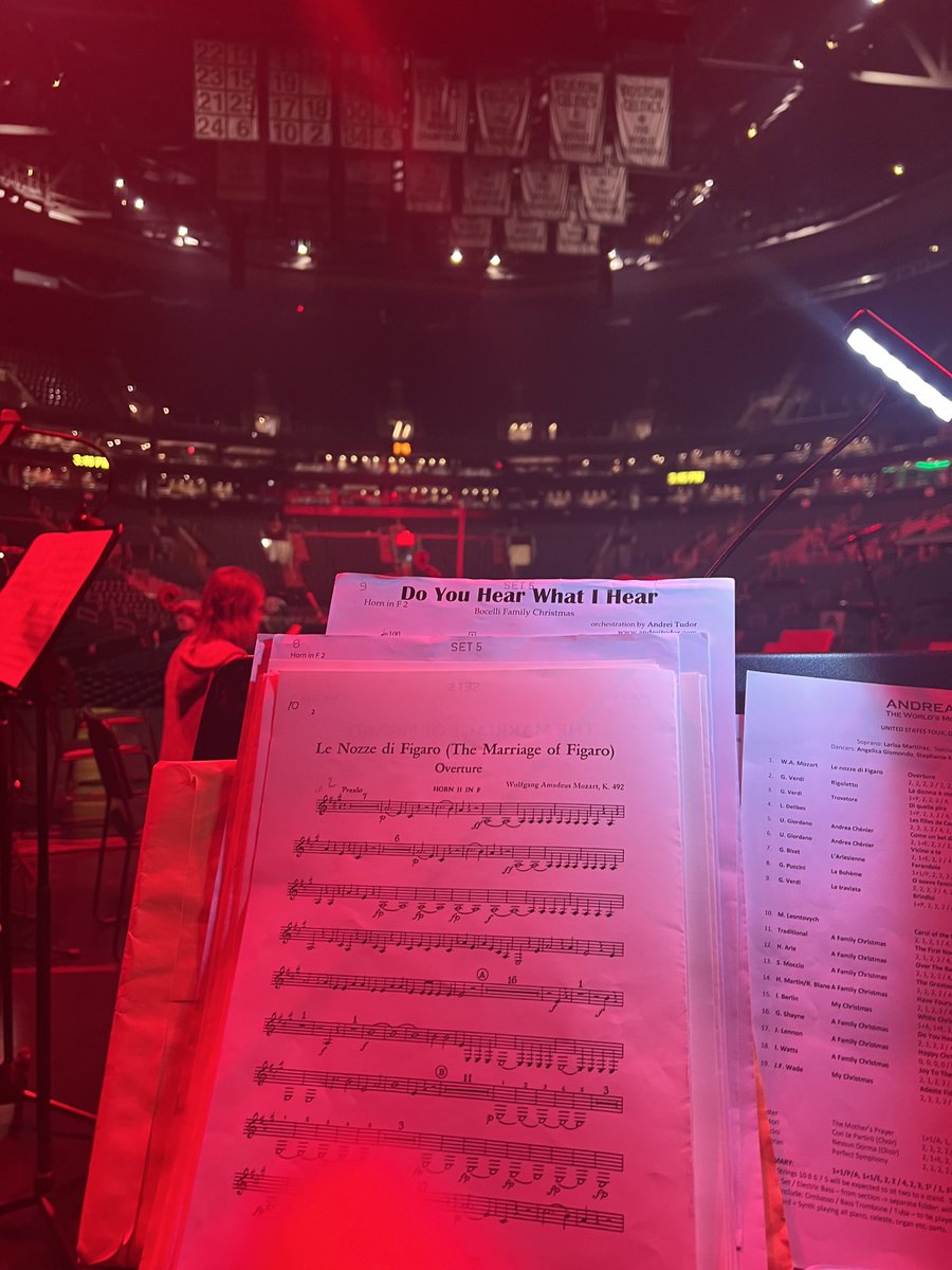 Such an incredible experience to play with the Bocelli Orchestra in TD Garden - a great show!!!