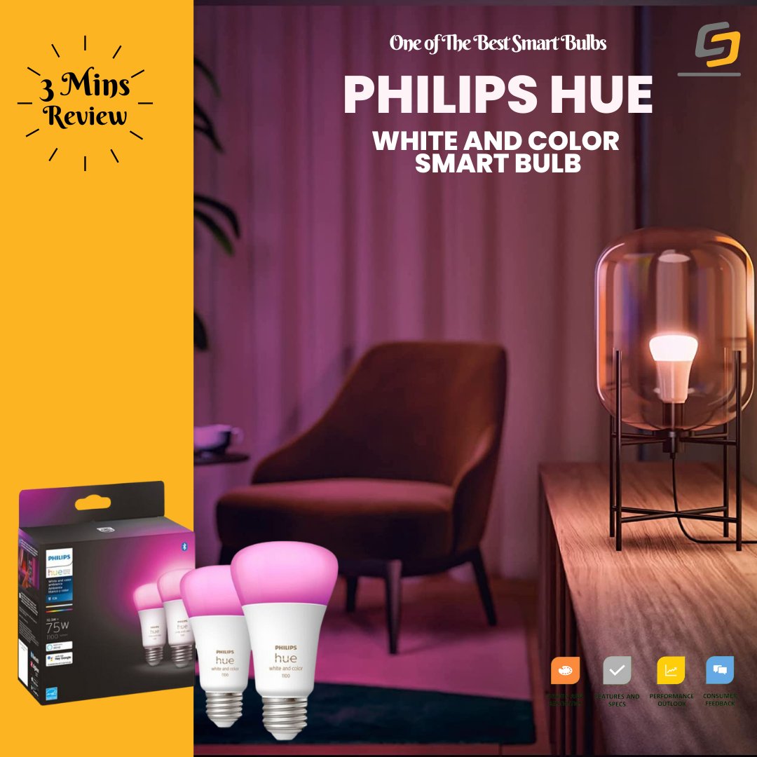 Consumer_Solu's tweet photo. The Philips Hue White and Color Ambiance A19 E26 LED smart bulb is a remarkable product in the era of smart lighting.
Get a clear in depth review on  https://t.co/ykkthMX6MH
Or Buy now on https://t.co/ceJgMh7JyH (Affiliate Link)
#philipshue
#smarthome https://t.co/R1L2QEK6py