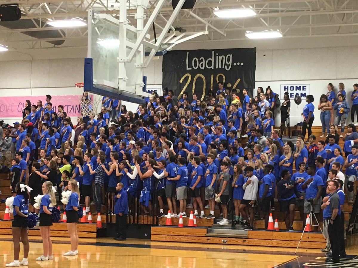 Hey ⁦<a href="/Mustang_Mob/">Mustang Mob</a>⁩ and ⁦<a href="/THS_Mustangs/">James E. Taylor High School</a>⁩, our first district home game is tomorrow at 7 vs Morton Ranch. It is YOUR night, we will hand out Mob shirts tomorrow night starting at 6:30. Bring all your friends and family and let’s fill the stands in blue.  Let’s gooooo