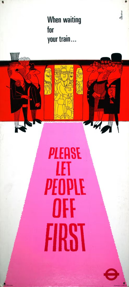 NaoCasanova's tweet photo. Carteles con las normas de etiqueta del METRO DE LONDRES 🚇 del siglo pasado.
(Y de este, imagino.)
Es curioso que en la escalera mecánica no se pongan a la izquierda. :-D https://t.co/Y6nLtkG5Ud