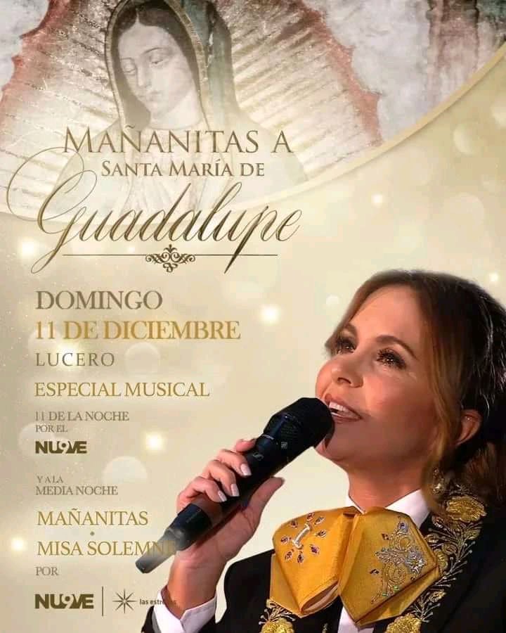 Hoy celebrando a nuestra Morenita por canal 9 <a href="/ElNueveOf/">El Nueve</a> a las 11pm, las Mañanitas a la Virgen De Guadalupe.