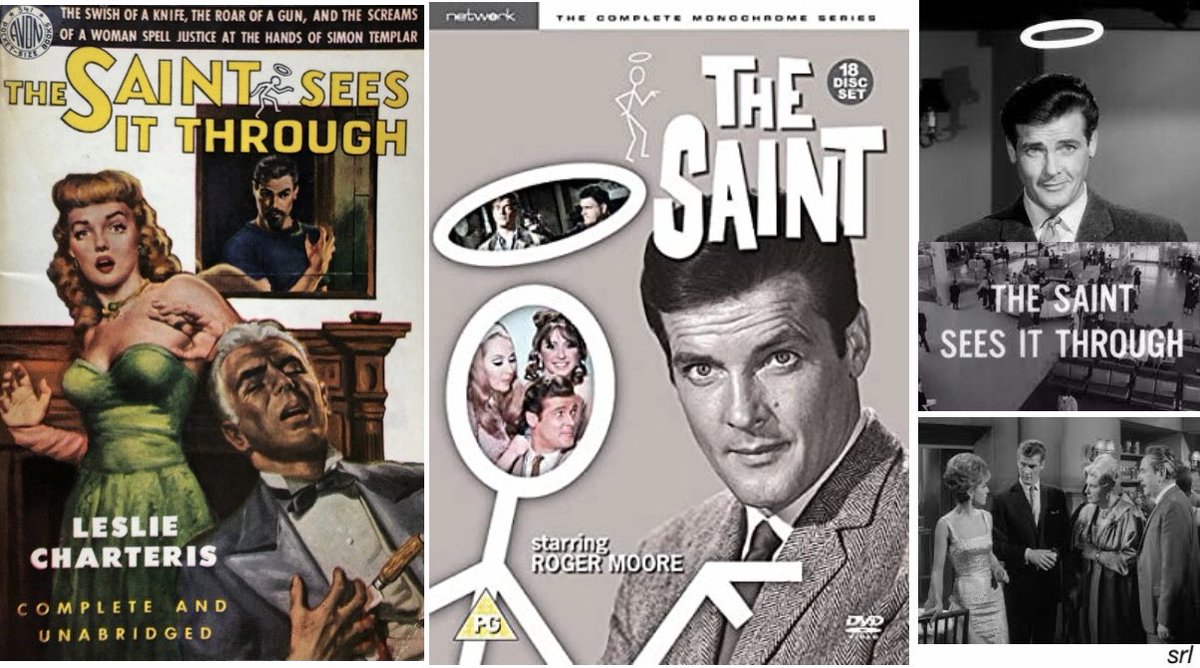 SaveRedlandLibr's tweet photo. 6pm TODAY on @TalkingPicsTV

From 1964, s2 Ep 27 of #TheSaint “The Saint Sees It Through” directed by #RobertSBaker &amp; written by #IanKennedyMartin 

Based on a 1946 novel📖 by #LeslieCharteris

🌟#RogerMoore #MargitSaad #JosephFürst #ElspethMarch #GuyDeghy #LarryCross https://t.co/fBgrzkClMX