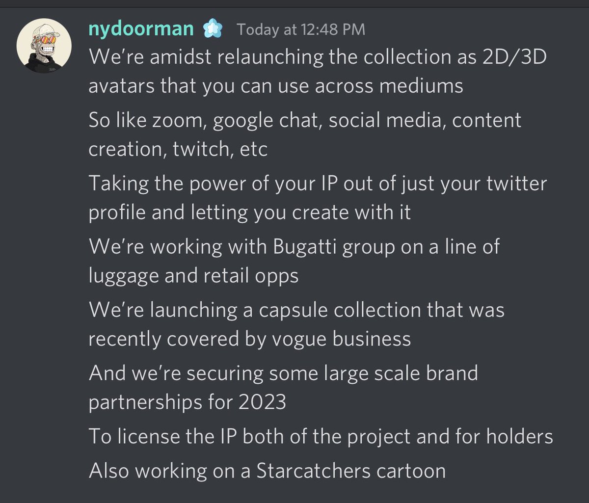 nydoorman (@nydoorman) on Twitter photo <a href="/whodisjohngalt/">whodisjohngalt.eth</a> <a href="/StarcatchersNFT/">Starcatchers</a> <a href="/HologramLabs/">Hologram</a> just answered the same question in discord so gonna just screenshot lol <a href="/whodisjohngalt/">whodisjohngalt.eth</a> <a href="/StarcatchersNFT/">Starcatchers</a> <a href="/HologramLabs/">Hologram</a> just answered the same question in discord so gonna just screenshot lol