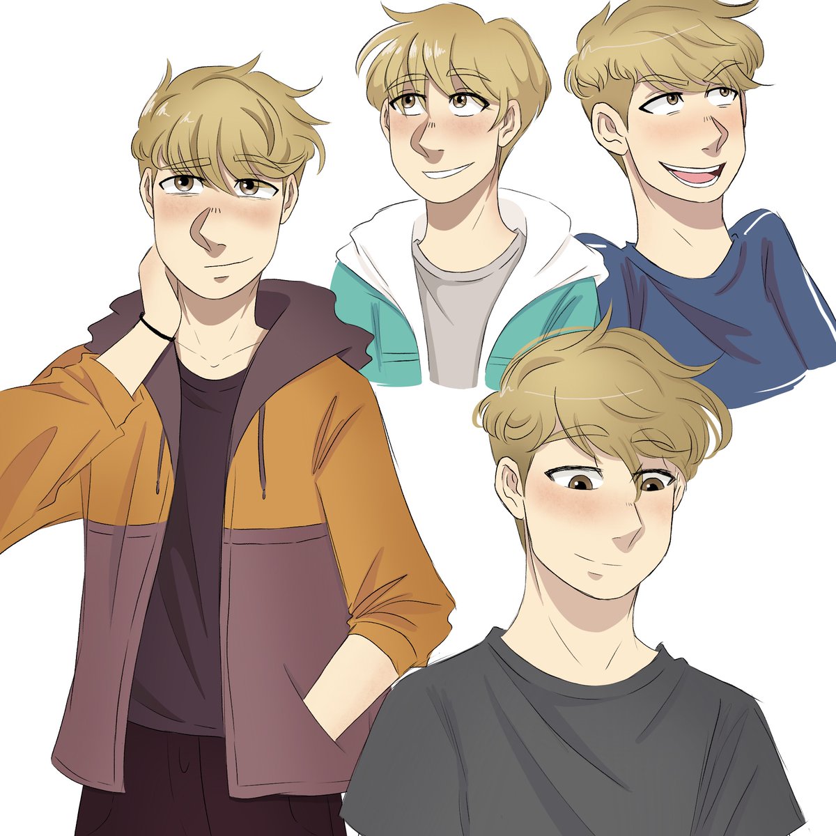 PRizzy1234's tweet photo. THE FOUR OF THEM ❤️🧡💛💚💙💜

#webtoon #thefourofthem #webtoonseries #fanart https://t.co/8XJrw31qr9