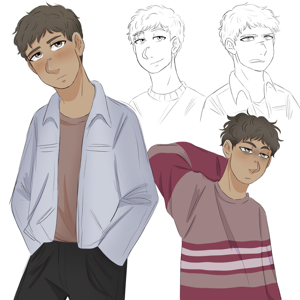 PRizzy1234's tweet photo. THE FOUR OF THEM ❤️🧡💛💚💙💜

#webtoon #thefourofthem #webtoonseries #fanart https://t.co/8XJrw31qr9
