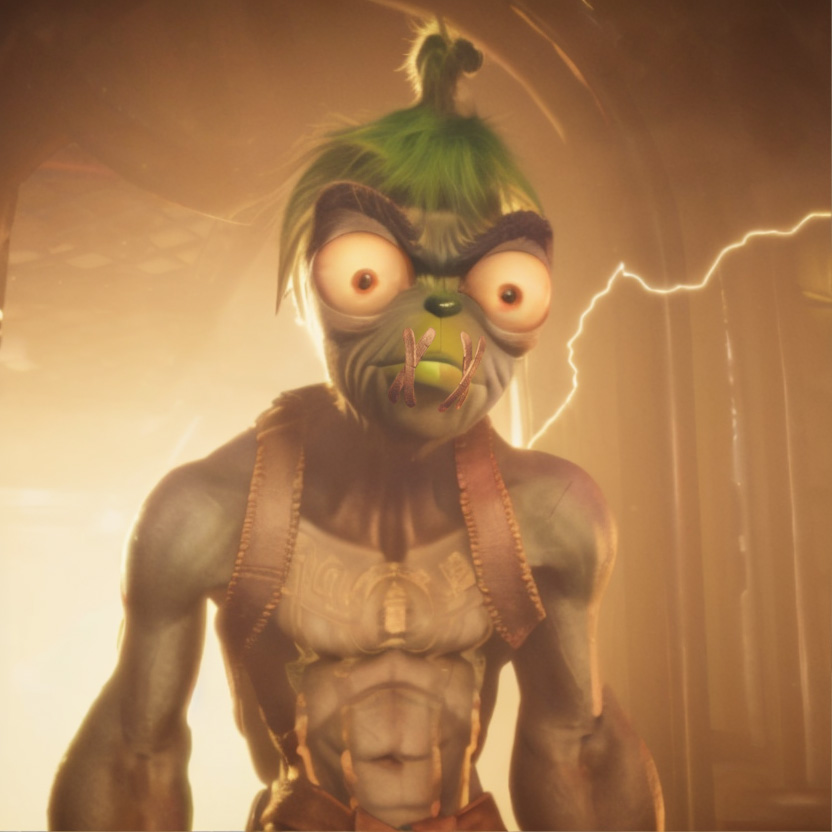 OddworldInc's tweet photo. #HolODDayCalendar Day 11: Following on from our exploration of Halloween costumes, we wondered what Stable Diffusion would do with a Holiday theme! #AbeI #StableDiffusion #AIArt #oddworld #happyholidays https://t.co/UdeTuZiUft