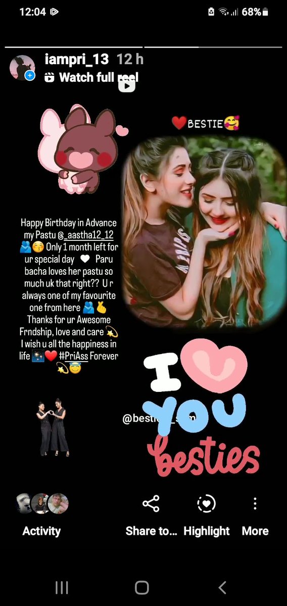 SinceOneDay2's tweet photo. I am really greatful to have you in my life as My best friend as My sister blister! You Are like a family to me here 😚 I know you are busy in work 🥲 I understand its importantance but you didn’t see my insta story one month ago huhh busy inshaan  😏😏 https://t.co/X20F9wzitW