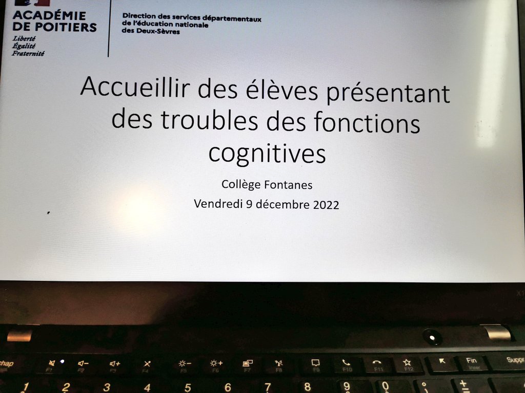 sanchez79000's tweet photo. retour sur la mise en œuvre de #ecoleinclusive au collège #fontanes #Niort @DSDEN79 qui accueille une #ulis
Observables, adaptations pédagogiques, corrélation avec les #fonctionscognitives
Merci aux équipes et à la principale pour ces échanges riches, au profit de tous les élèves https://t.co/D7j04QpCt7