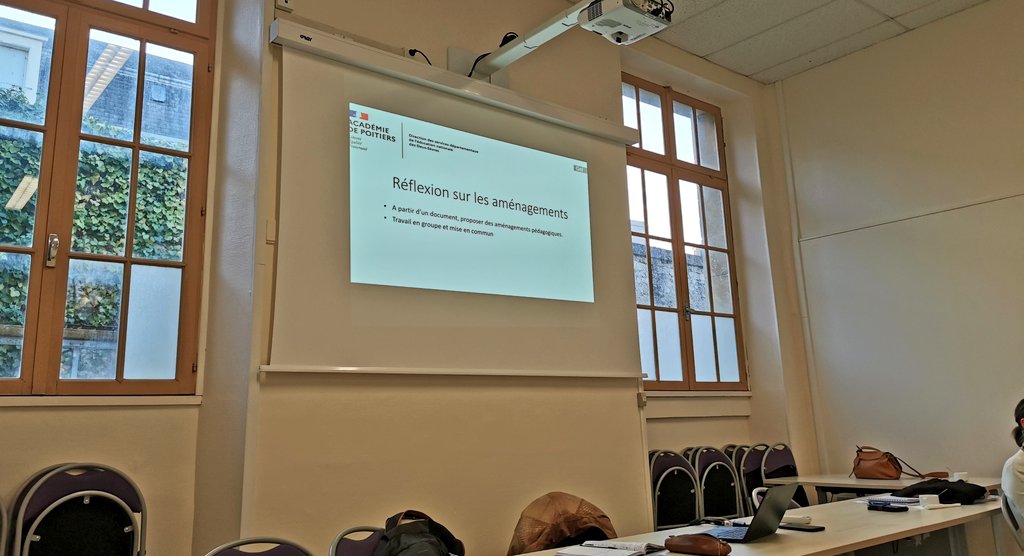 sanchez79000's tweet photo. retour sur la mise en œuvre de #ecoleinclusive au collège #fontanes #Niort @DSDEN79 qui accueille une #ulis
Observables, adaptations pédagogiques, corrélation avec les #fonctionscognitives
Merci aux équipes et à la principale pour ces échanges riches, au profit de tous les élèves https://t.co/D7j04QpCt7