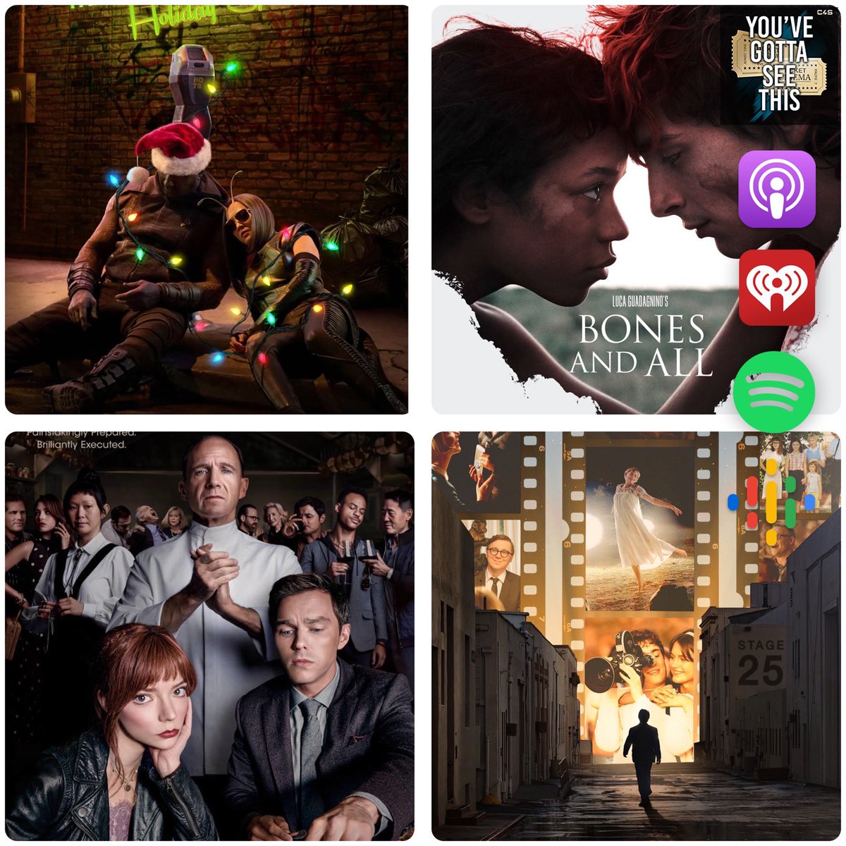 🚨NEW EPISODE ALERT🚨

You’ve Gotta See This S02E24 is now available on all podcast platforms!!

Listen as @brad_film6 and <a href="/BlakeRobPerry/">Blake Perry</a> give you their thoughts on the #GuardiansoftheGalaxyHolidaySpecial , #BonesAndAll, #TheMenu #TheFabelmans, and #TheBansheesOfInisherin!!!