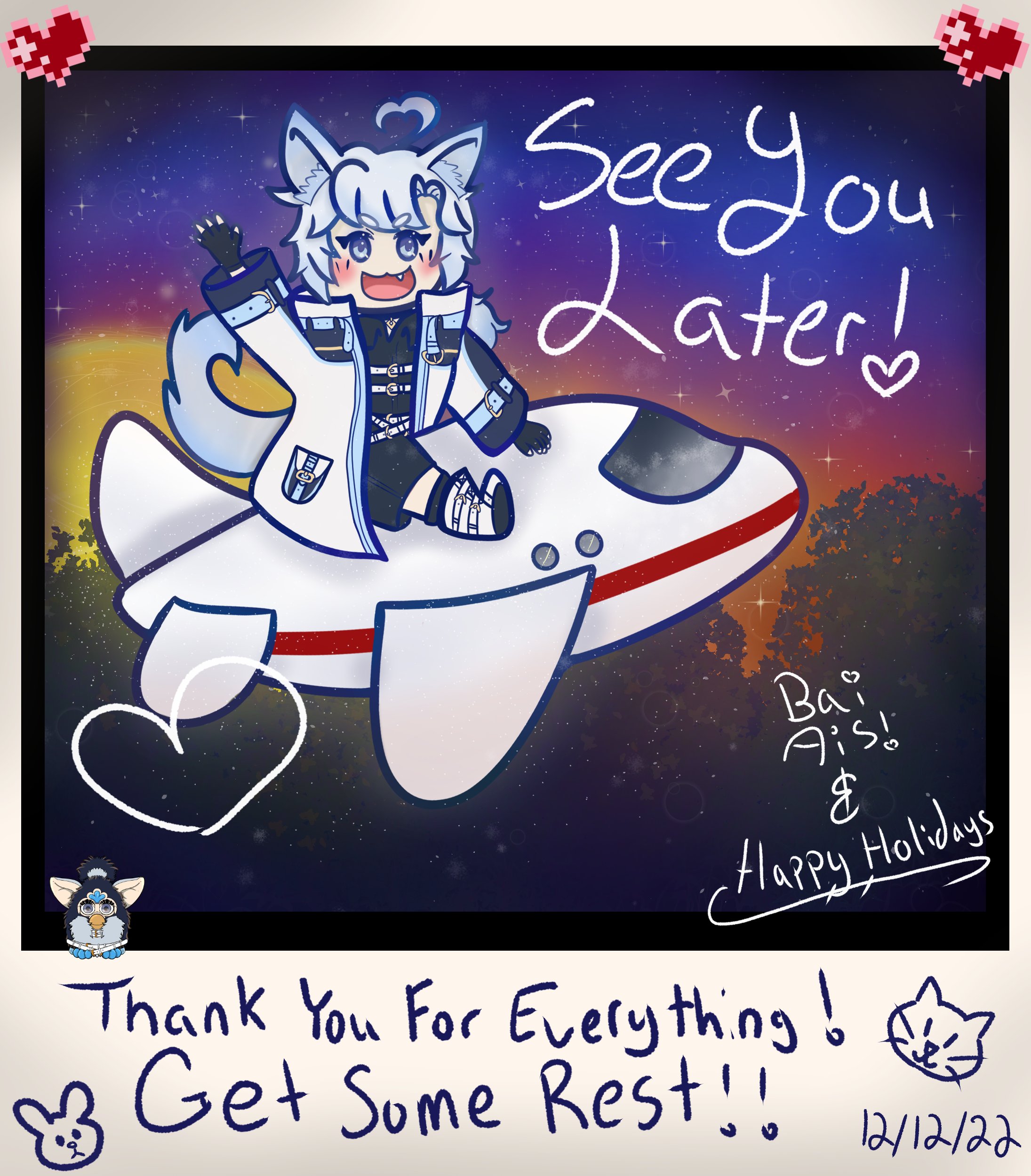 Scarlet Gems🌙💤✨ ~EN VTUBER~ on X: "Not me being sappy and drawing a lil  goodbye polaroid because today's the last day :,) Thank you for everything  Mr Wandering Pomimo Pup! Best of