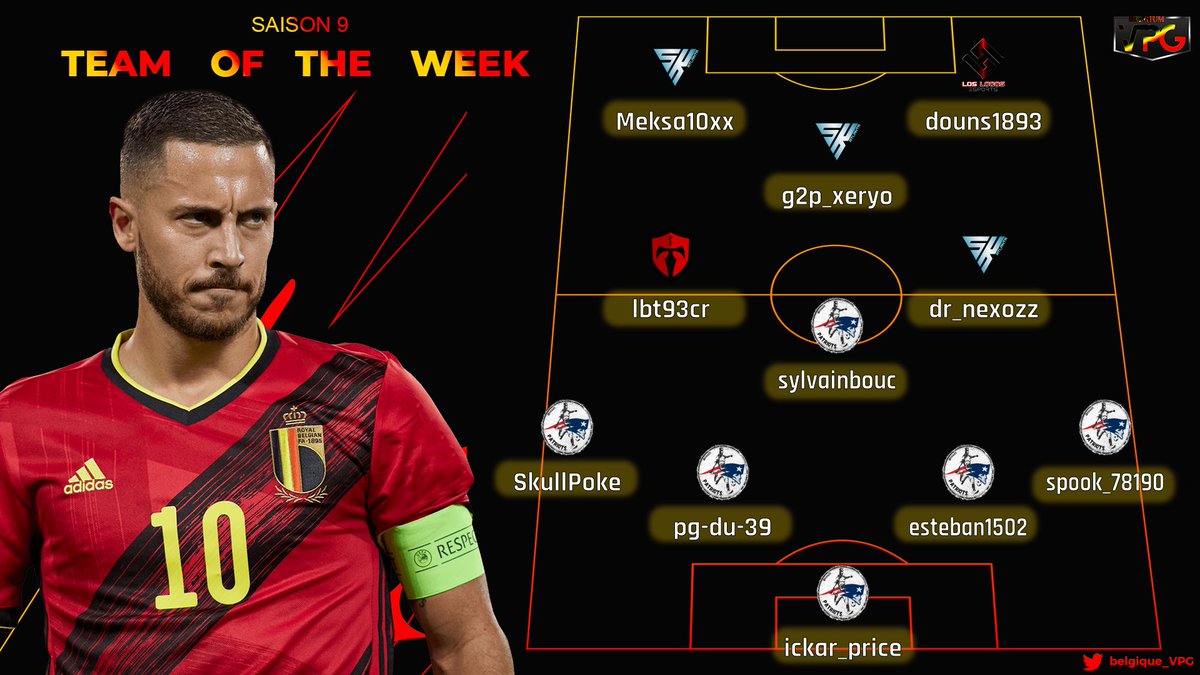 belgique_vpg's tweet photo. Bonjour voici l'equipe semaine pour les 4 ligue PS4 félicitations aux 11 joueur qu'il ont était nomme 
hello here is the week team for the 4 PS4 league congratulations to the 11 players they were named https://t.co/Y3jO14Emy2