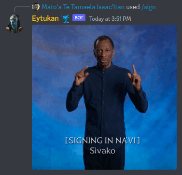 kelutralro's tweet photo. Now available:
The 9 revealed Na'vi Sign Language signs have been added to our Discord community! Get a jump start on learning the Na'vi Sign Language from #AvatarTheWayofWater by visiting https://t.co/d4uhrGAc7B
#learnnavi https://t.co/NRl0xgHhH9