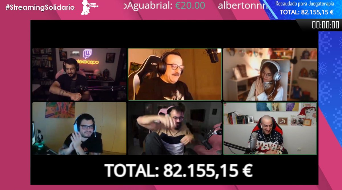 EvilAFM's tweet photo. Acabamos este directo solidario con mas de 82.000€. En las 8 ediciones hemos recaudado más de 620.000€ para @juegaterapia 

Nos vemos el año que viene :) https://t.co/wxyZ6W5VaQ