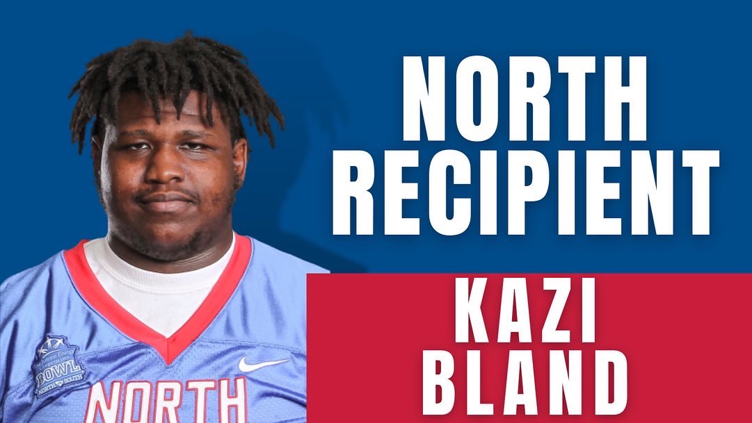 NorthSouthFB's tweet photo. Congratulations to the recipients of the 2022 Doug Shaw Scholarship! 

🔴 #52 Trent Richardson-Lee Central
🔵 #8 Kazi Bland-Southside 

Thank you to the Doug Shaw Family for this annual scholarship and tradition. 

#NorthSouth22 | #TouchstoneEnergyBowl |  #NorthSouthWeek https://t.co/XqTccVlnag