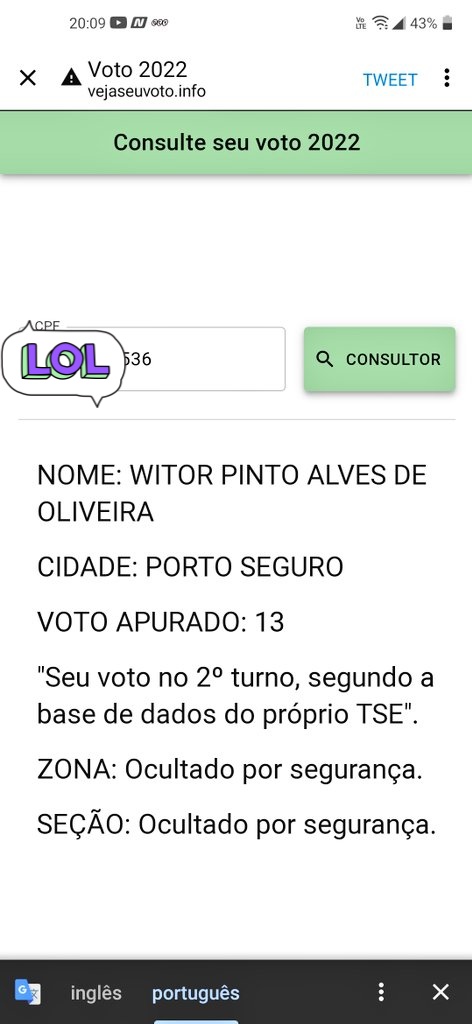 WitorgalaoPRF's tweet photo. Pqp!!! No ladrão, minha esposa também, só do meu sogro que foi 22!!!!! Eita PT do carai! https://t.co/DBz0lzN5lz