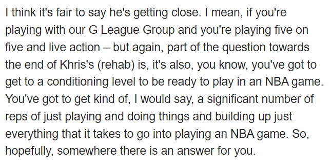 Eric Nehm on X: Before tonight's game in Houston, we chatted with Mike  Budenholzer about Joe Ingles, who has played with the Bucks' G-League unit  twice in the last week. I asked