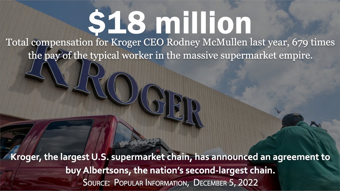 on Twitter "18 million Total compensation for Kroger