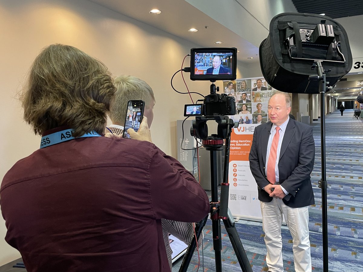 DanaFarberNews's tweet photo. @DanaFarber Paul Richardson, MD spent the afternoon speaking with oncology media outlets from across the globe after sharing his findings at #AHS22 on the efficacy of Mezigdomide (Novel CELMoD) for relapsed/refractory #multiplemyeloma https://t.co/c08cpRlbUe