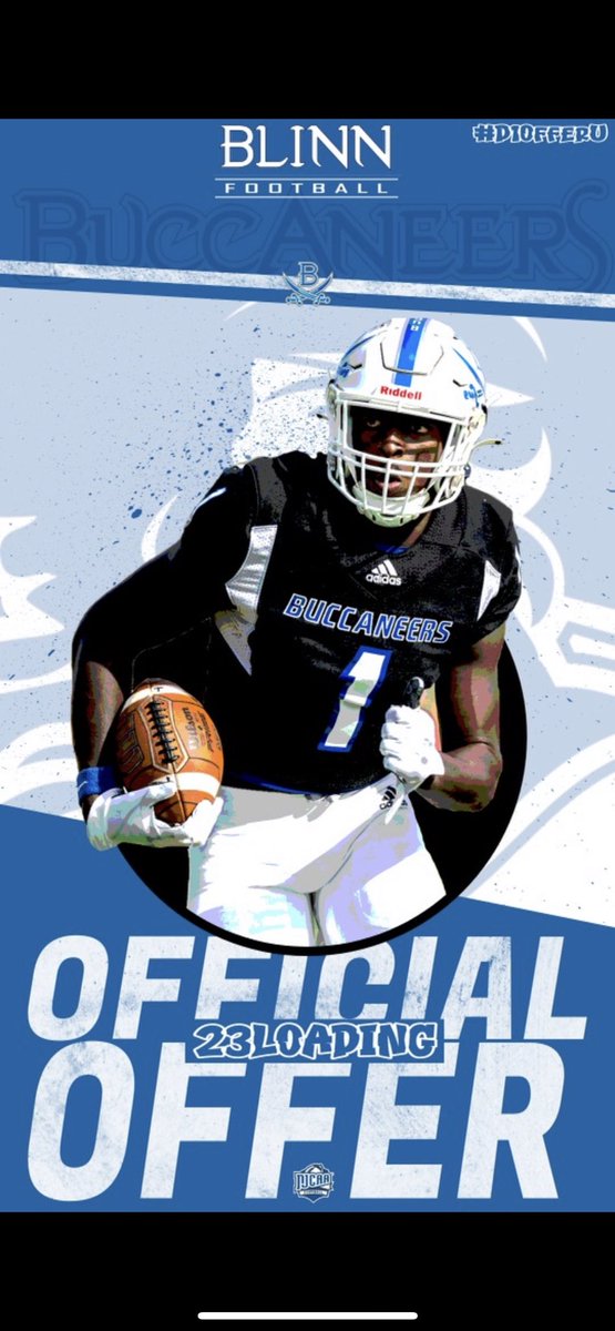 AGTG after a great conversation with <a href="/CoachFields120/">Coach Fields</a> I am blessed to receive an offer from blinn college <a href="/CoachJThomas79/">Josh Thomas</a>  <a href="/CoachKRHarrison/">Coach Harrison, M.Ed.</a>