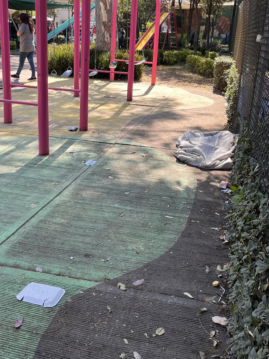 Para llorar lo descuidado de este parque que es uno de los más seguros de la zona, pues es de los pocos cercados <a href="/BJAlcaldia/">Alcaldía de Benito Juárez</a> <a href="/AccionesBJ/">Acciones BJ</a> #ayuda