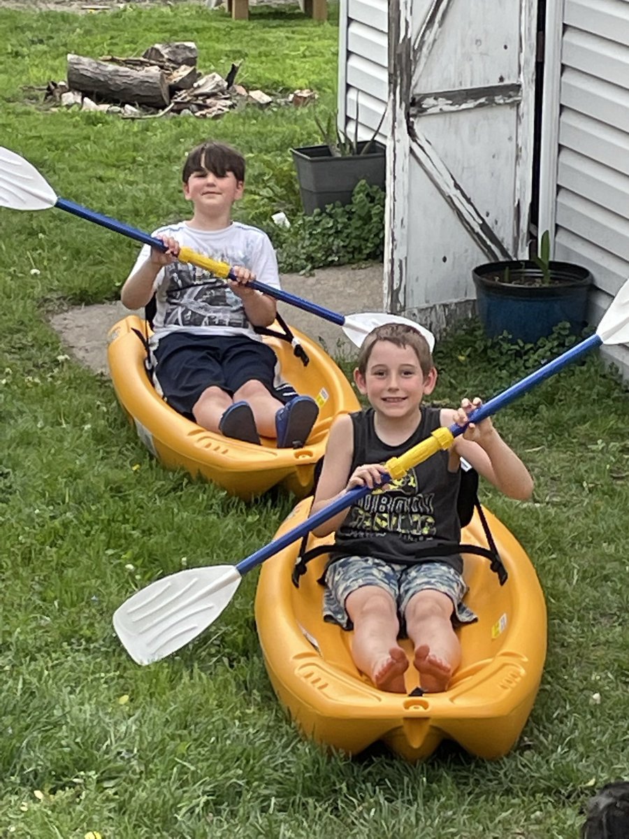 Got the boys some kayaks for Quebec trip