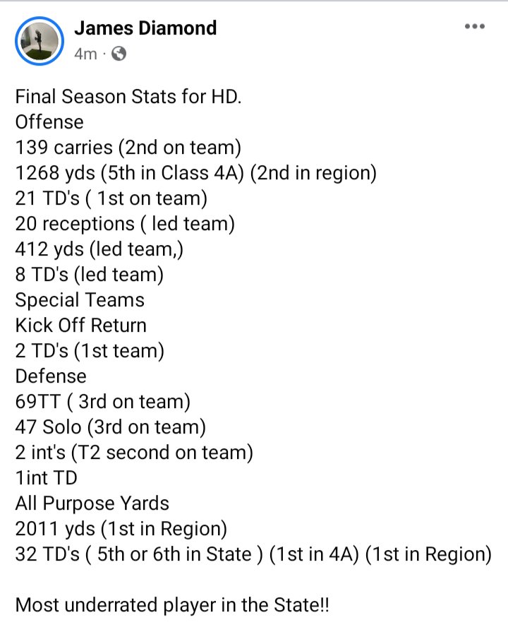 Been blessed to coach and witness great players. Harlem is at the top of the list ask any coach we have played. Harlem is a football player high character kid. College coaches don't miss out on one of the most explosive players in the State of GA!!