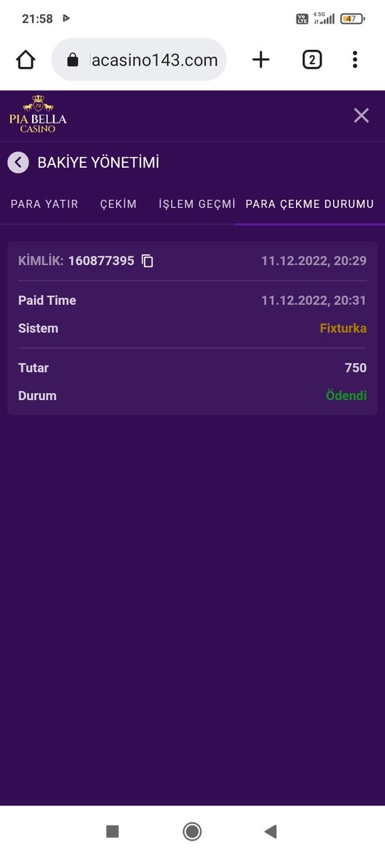1clkusu's tweet photo. @PBCOfficialTR  teşekkürler piabet casino 5 dakikada çekim https://t.co/mrTXPlGuRe
