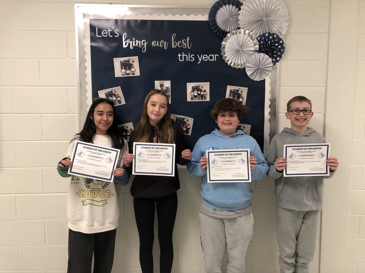 HeritageGroveMS's tweet photo. November Students of the Month! Way to go Huskies👏🏻🎉🔎📚 https://t.co/lSrHOUVpWM