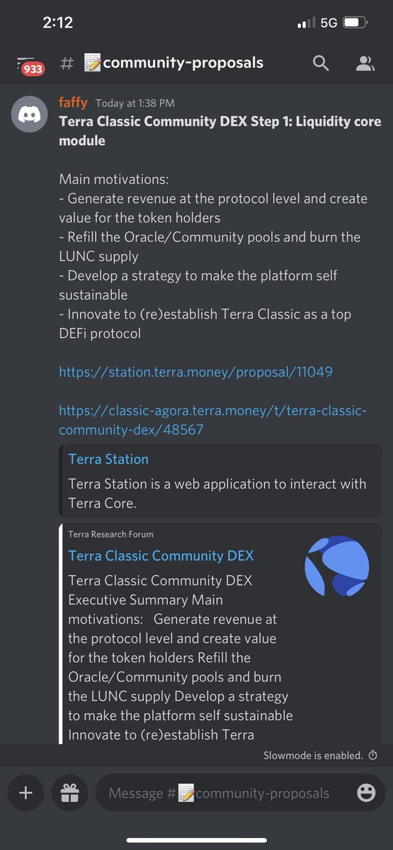 Proposal 11049 to create a $LUNC Community DEX is now live.