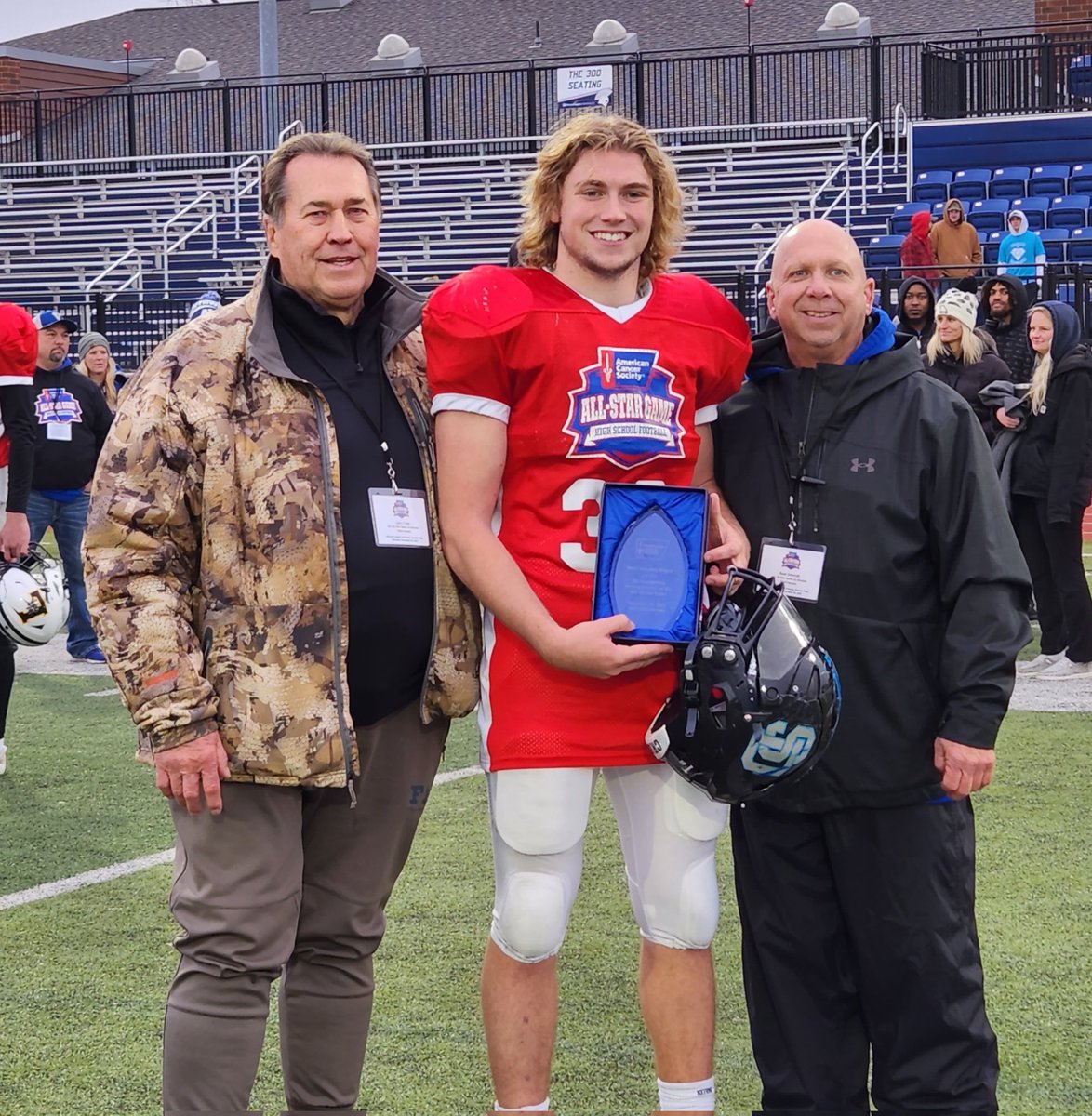AcsLaurie's tweet photo. The #acsallstargame was a success yesterday. The MVP of the game was @nash_kell of @SDAll_In! @acs_missouri Pictured between Co-directors Larry Frost &amp; Russ Schmidt. https://t.co/FLOc1A0X4W