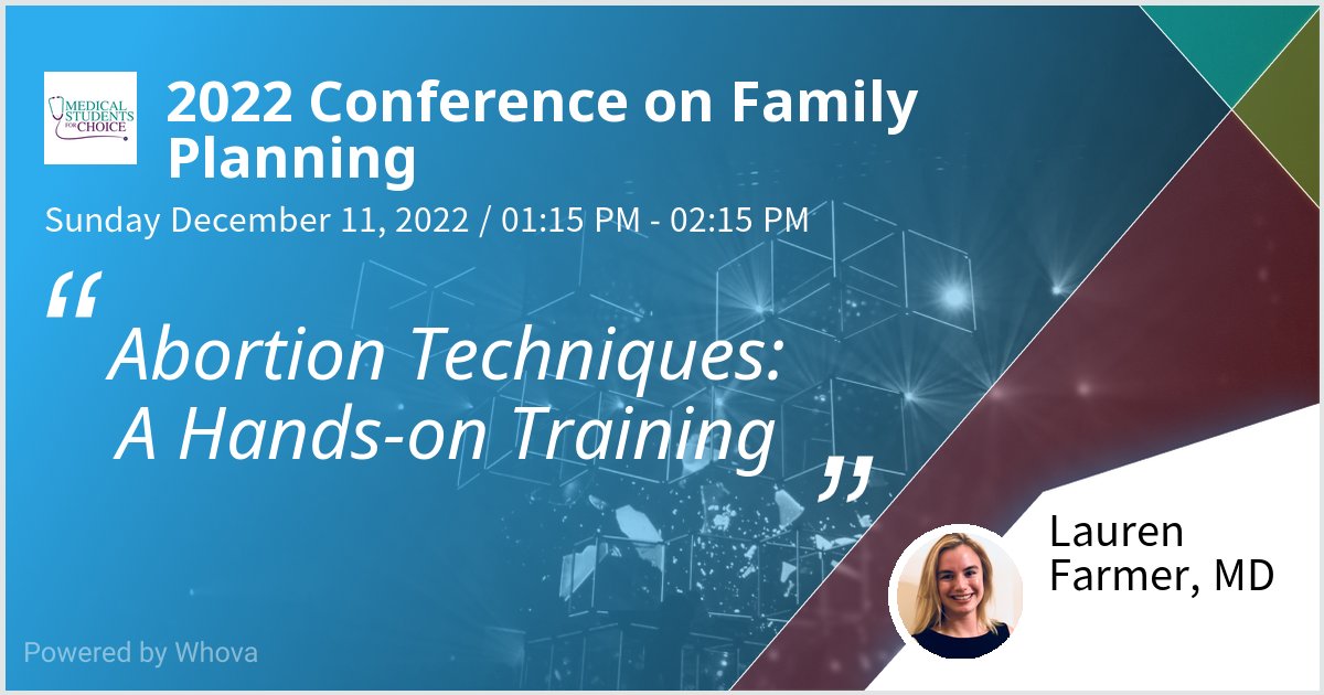 I am speaking at 2022 Conference on Family Planning. Please check out my talk if you're attending the event! #CoFP2022 #CoFP - via #Whova event app