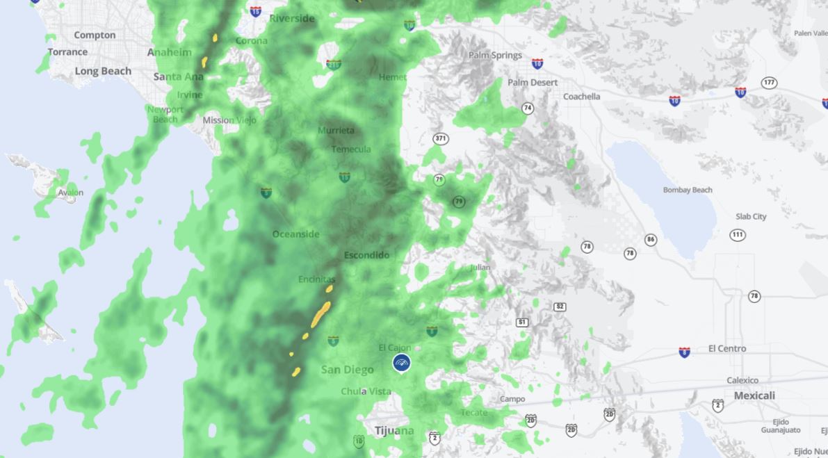 NBC 7 San Diego on Twitter "Here's a current look at our First Alert Doppler Radar. 🌧 Expect