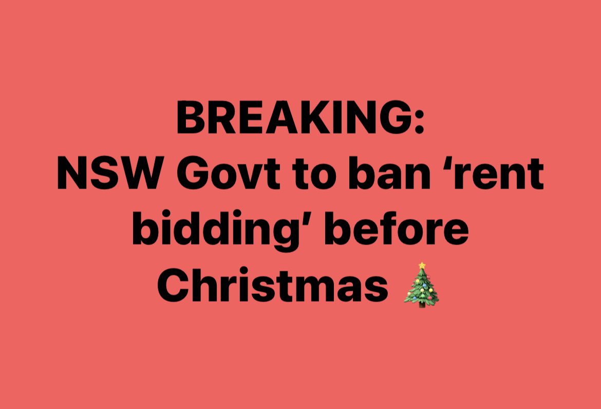 This is a massive win for renters - and something we’ve been strongly pushing for as one way to stop the ever increasing rent hikes people are facing in NSW 🙌🏽