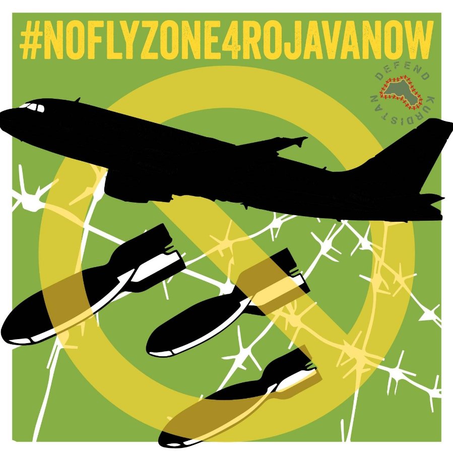 We call for closing the airspace over Rojava now!
#NoFlyZone4RojavaNow