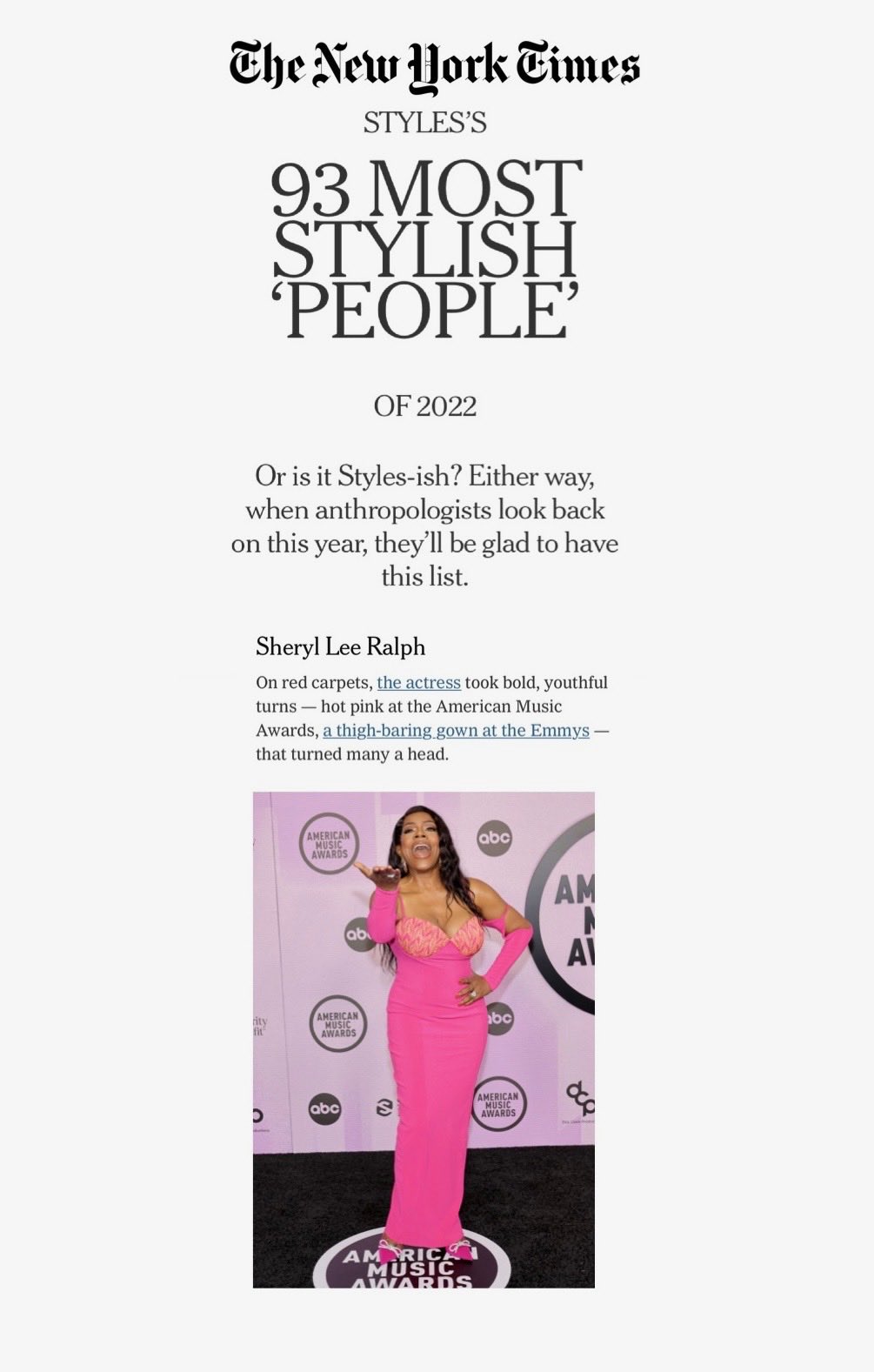 The 93 Most Stylish 'People' of 2022 - The New York Times