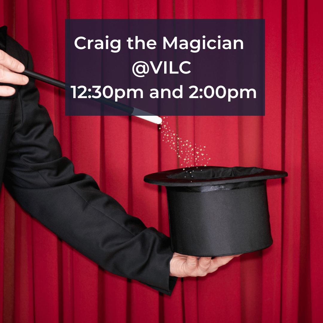 Do you believe in magic? Visit Central Literacy Vancouver Island to see @craigthemagician at 12:30pm and 2:00pm