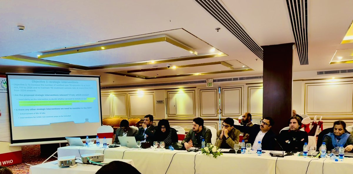 Sher Afgan Raisani (@sheraf_raisani) on Twitter photo Presenting Balochistan’s core plan at inception meeting for National Strategic Plan 2024-2026 Tuberculosis Control Program at Islamabad.
Organised by Common Management Unit, National TB Control Program with support of WHO.
<a href="/NTP_PAK/">National TB Control</a> <a href="/WHOPakistan/">WHO Pakistan</a> Presenting Balochistan’s core plan at inception meeting for National Strategic Plan 2024-2026 Tuberculosis Control Program at Islamabad.
Organised by Common Management Unit, National TB Control Program with support of WHO.
<a href="/NTP_PAK/">National TB Control</a> <a href="/WHOPakistan/">WHO Pakistan</a>