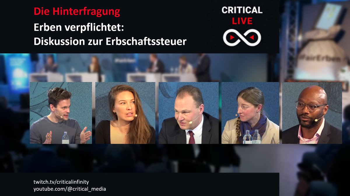 Spontaner <a href="/criticalpod/">Critical Media</a> Stream.
Ab ca. 20.45 Uhr schauen sich <a href="/klimartha/">Martha</a>, Max, @asifluencer und ich die Podiumsdiskussion der Friedrich-Ebert-Stiftung "Erben verpflichtet" an. Podiumsteilnehmer sind u. a. <a href="/martyna_lin/">Martyna Linartas</a>, <a href="/ArmandZorn/">Armand Zorn</a>, <a href="/TiloJung/">Tilo Jung</a>.Spontaner <a href="/criticalpod/">Critical Media</a> Stream.
