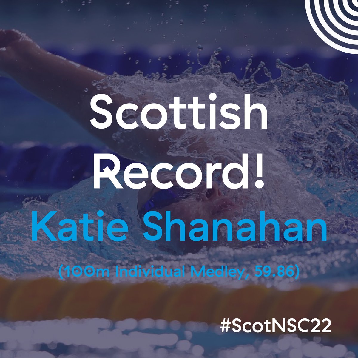Wow! What a swim 👏🔥 Katie Shanahan becomes the first Scottish woman in history to do a sub-60 second 100m IM in 59.86🏴󠁧󠁢󠁳󠁣󠁴󠁿 Shout-out to Katie Goodburn who also dipped inside the pre-existing Scottish Record, finishing second 💪 #ScotNSC22