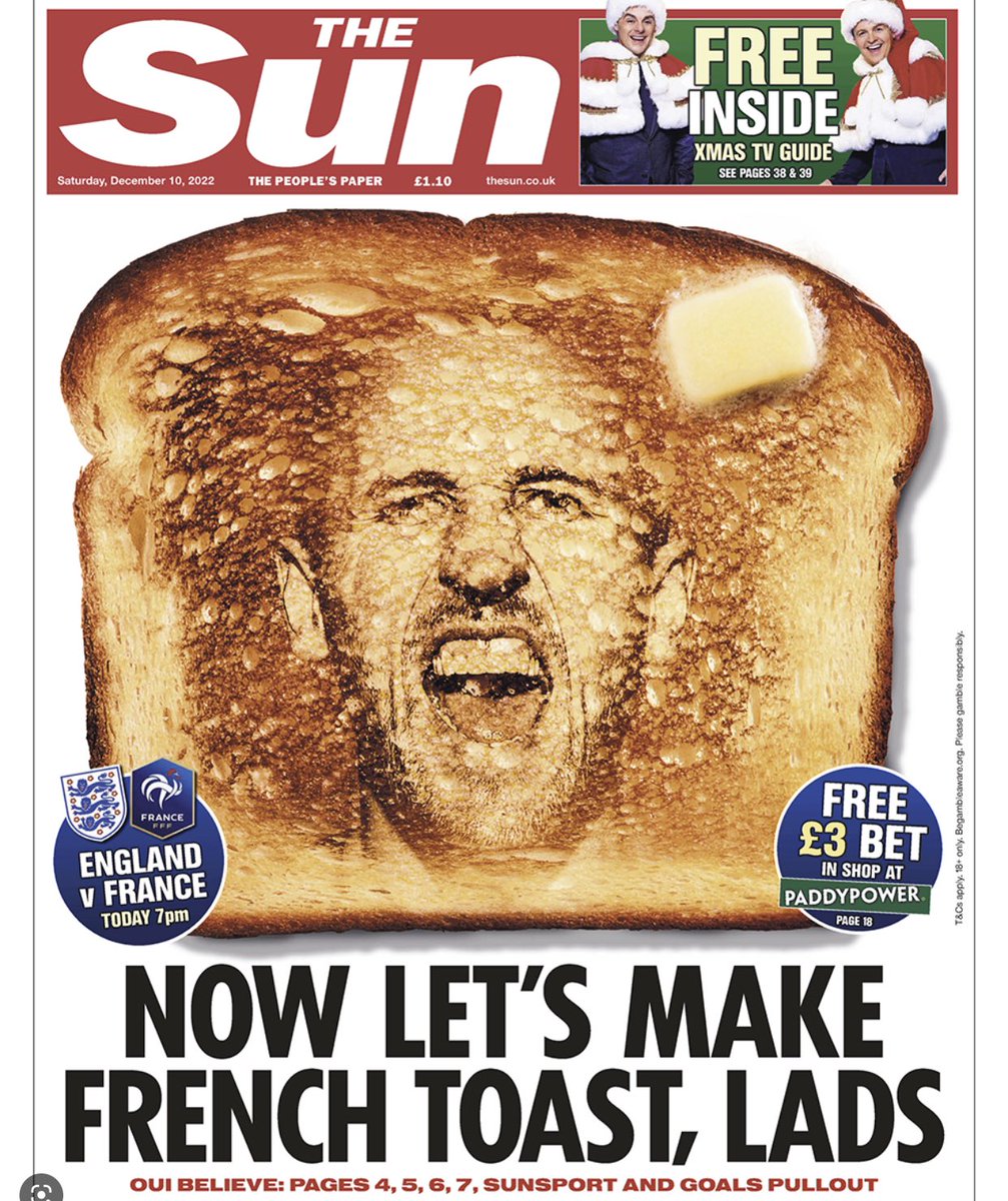 tsoukadolly's tweet photo. @Tsoukalos And to think England was hoping to make toast of the French! 😳 https://t.co/AhYGsM6ooB