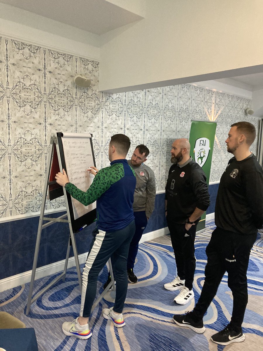 And that’s a wrap. Well done to all the coaches who completed our @FAICoachEd National GKC Licence this weekend in Cork. Thanks to @RochestownPark for hosting, @DouglasHallAFC for the use of their facilities ⚽️🇮🇪⚽️ #coached