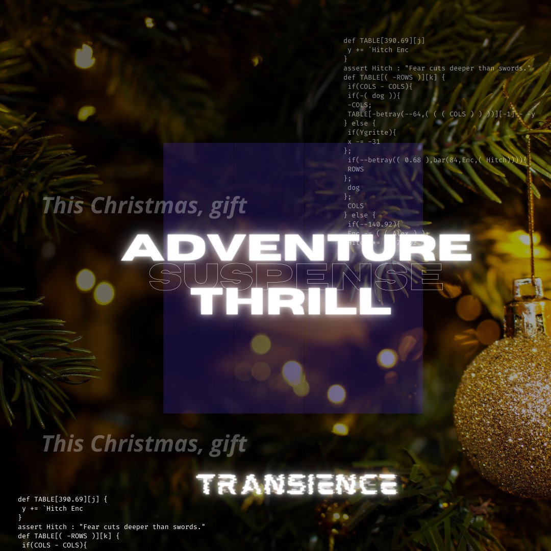 This Christmas, gift your loved one some adventure, suspense and thrill, all from the comfort of their own home. 
This Christmas, gift Transience. 🎄🎁

Buy your tickets now: oxfordplayhouse.com/events/transie…

#immersive #immersivetheatre #digitaltheatre #christmas #christmasgifts
