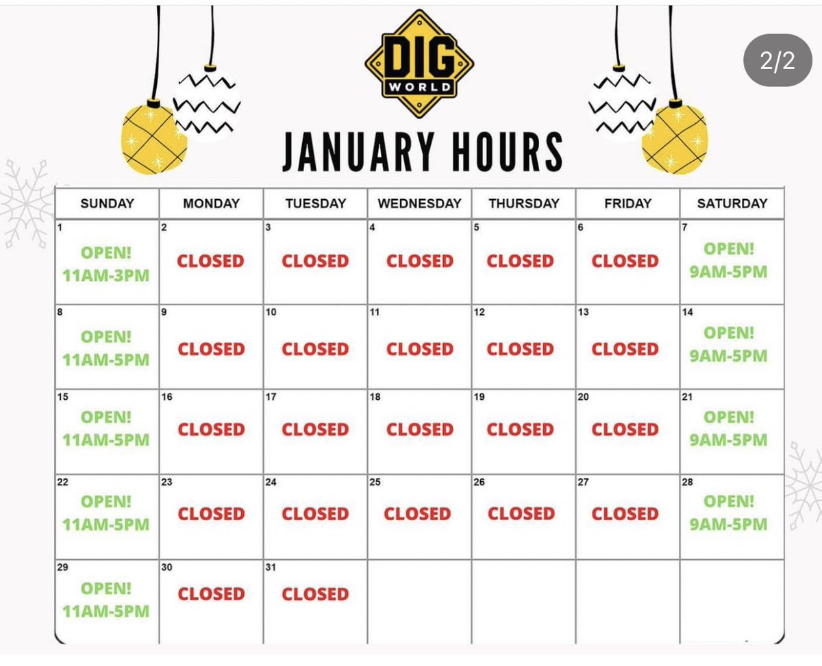 DigWorldTX's tweet photo. Come to Dig World to get in the festive spirit all December long! 

We are opened extra days during the week this month so that your family and friends have plenty of time to experience Dig World this holiday season! https://t.co/n3KEBreF91
